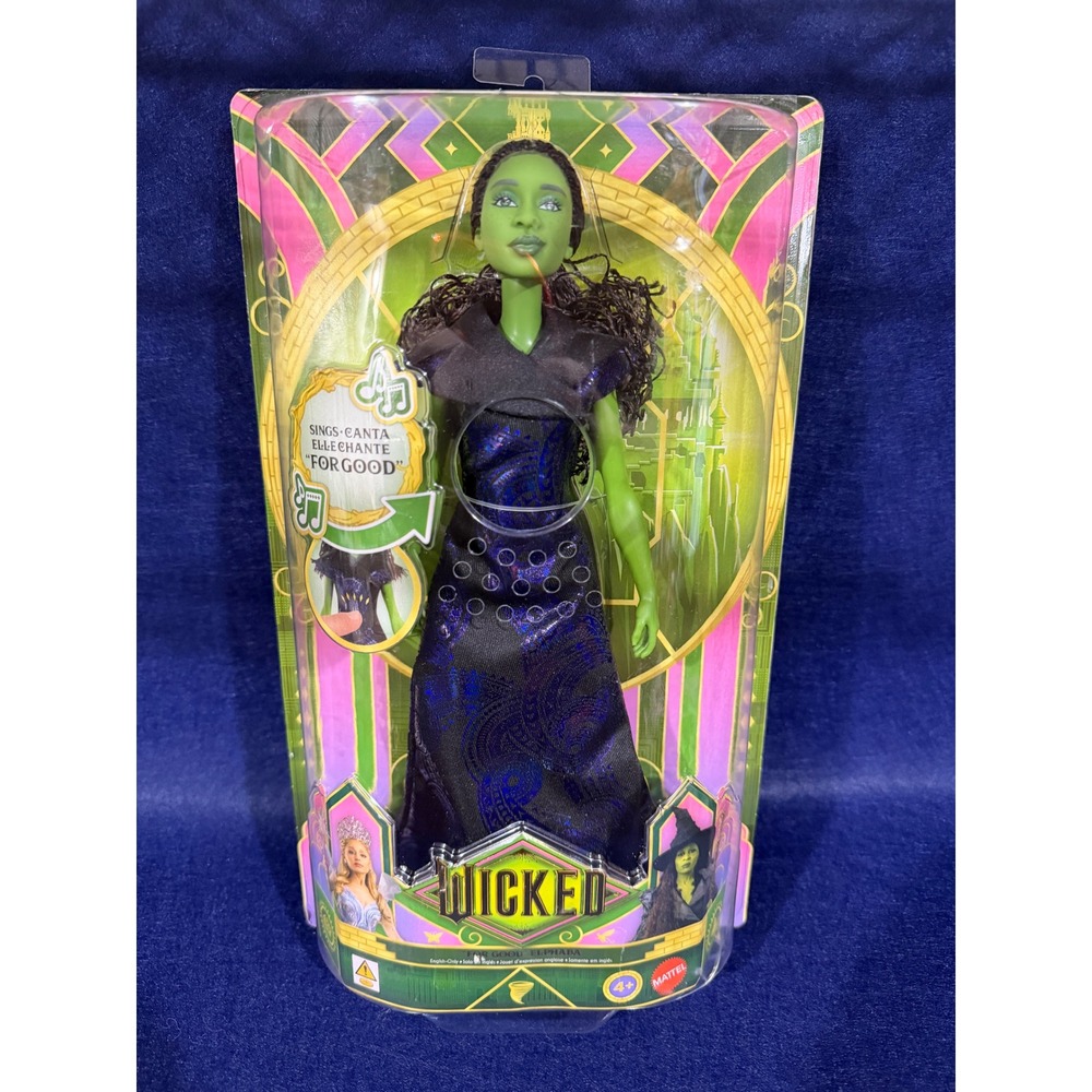 Mattel Wicked Singing Elphaba Doll For Good Song HNF11